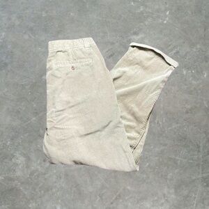 Tommy Bahama Relax Fit Corduroy Pants Mens Size 35 Cream Vintage 90s